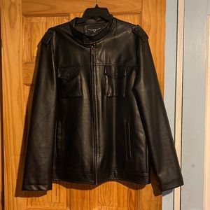 Mens faux leather jacket